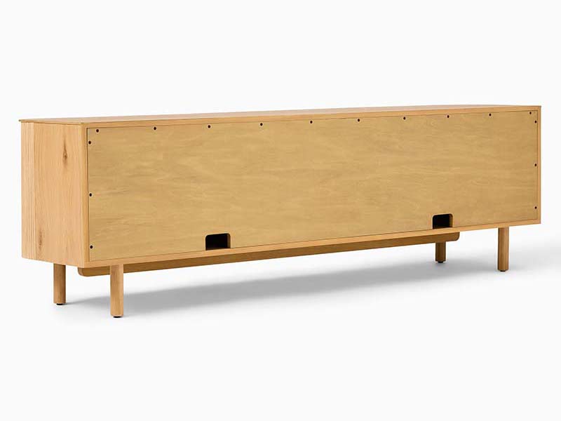 Oak Veneer Over Engineered Wood Top Cabinet Solid Wood Legs Storage Cabinet