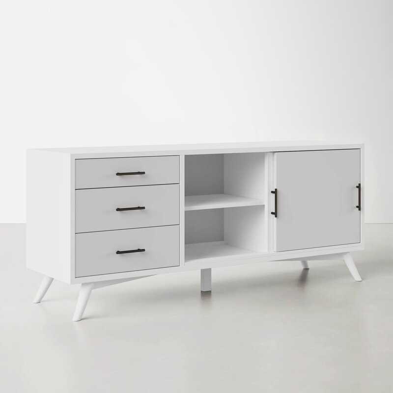 White Memphis TV Stand