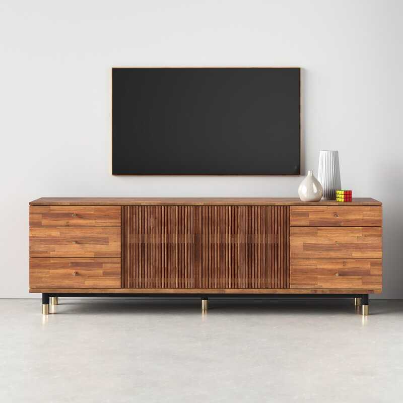 Caiden Acacia Solid Wood TV Stand
