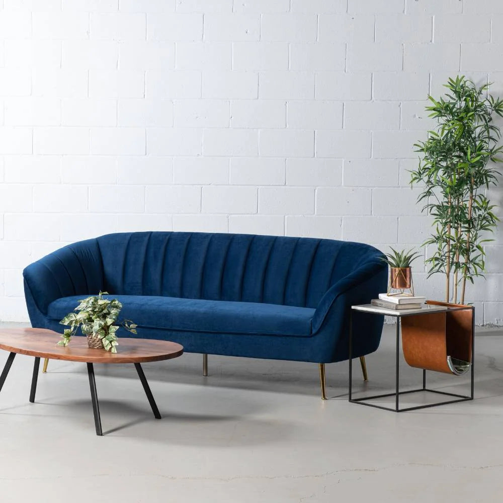 AUDREY - Blue Fabric Sofa