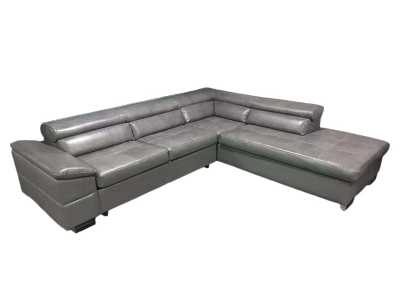 Grey Sofa Bed,Lounge Sofa Bed,Pu Sofa Bed,Genuine Leather Sofa Bed,Living Room Sofa Bed For Leisure