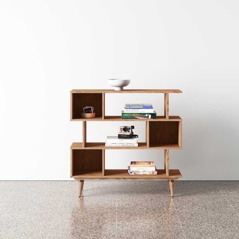 Oak Sterling Geometric Bookcase