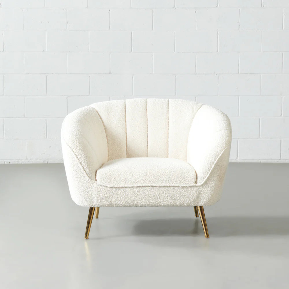 AUDREY - Cream Fabric Chair