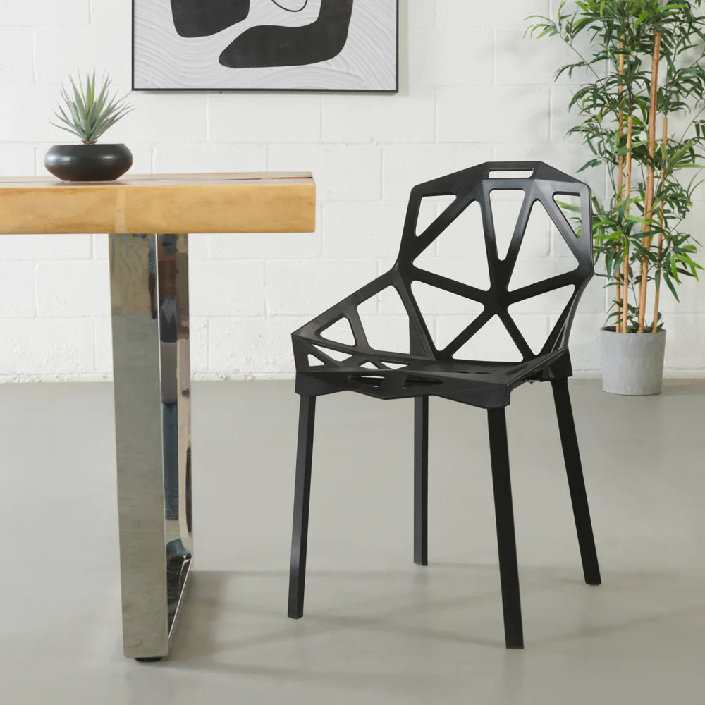 Black Geometric Chair