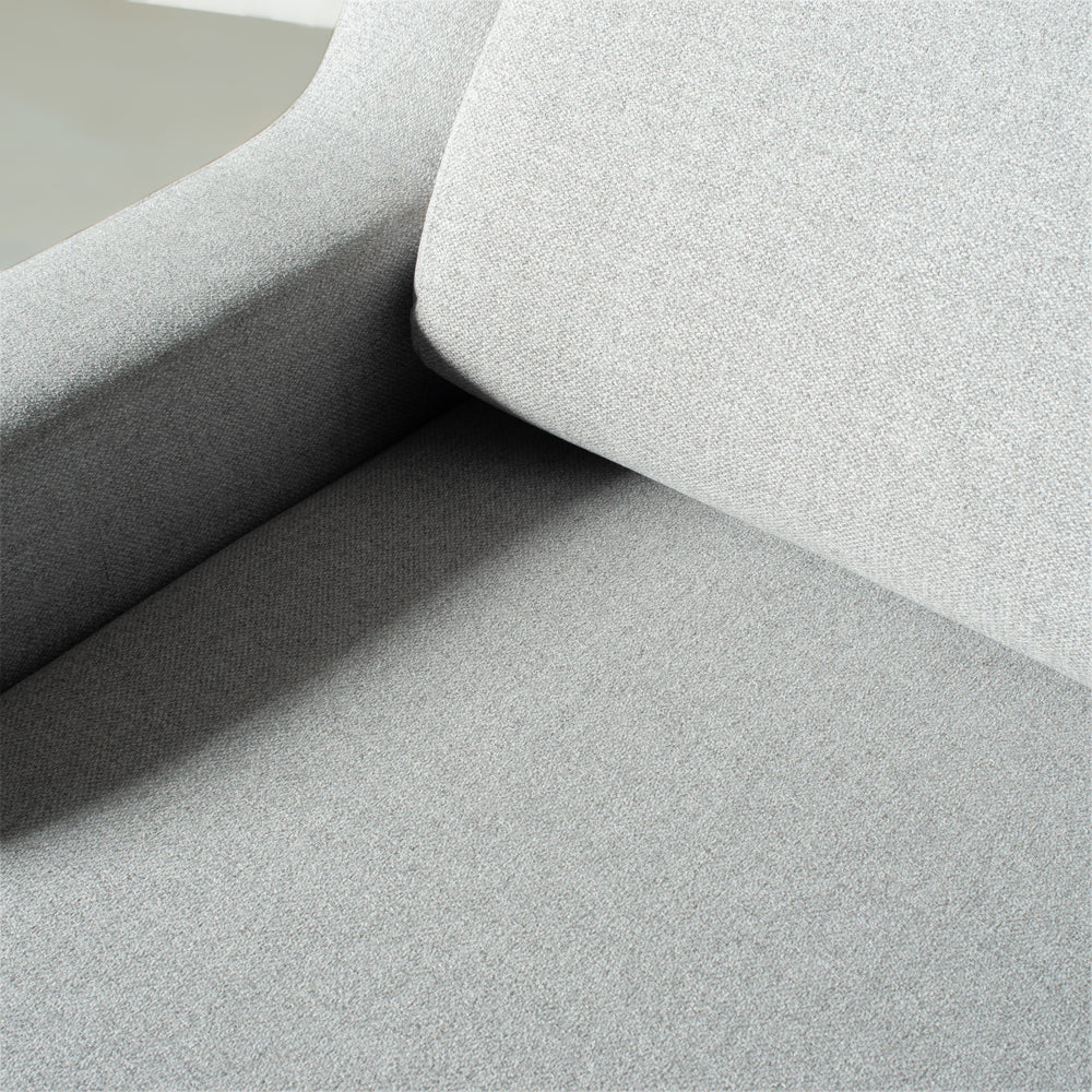 EVA - Grey Fabric Sectional Sofabed with Memory Foam Mattress and Storage - Right