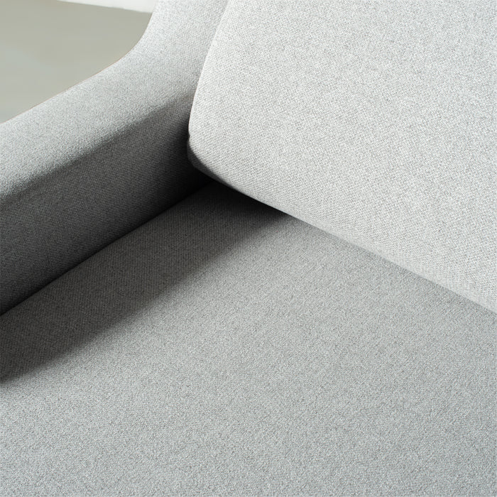 EVA - Grey Fabric Sectional Sofabed with Memory Foam Mattress and Storage - Left