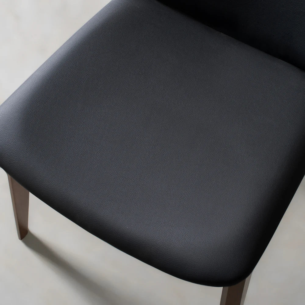 HARRIS - Black Leather Dining Chair