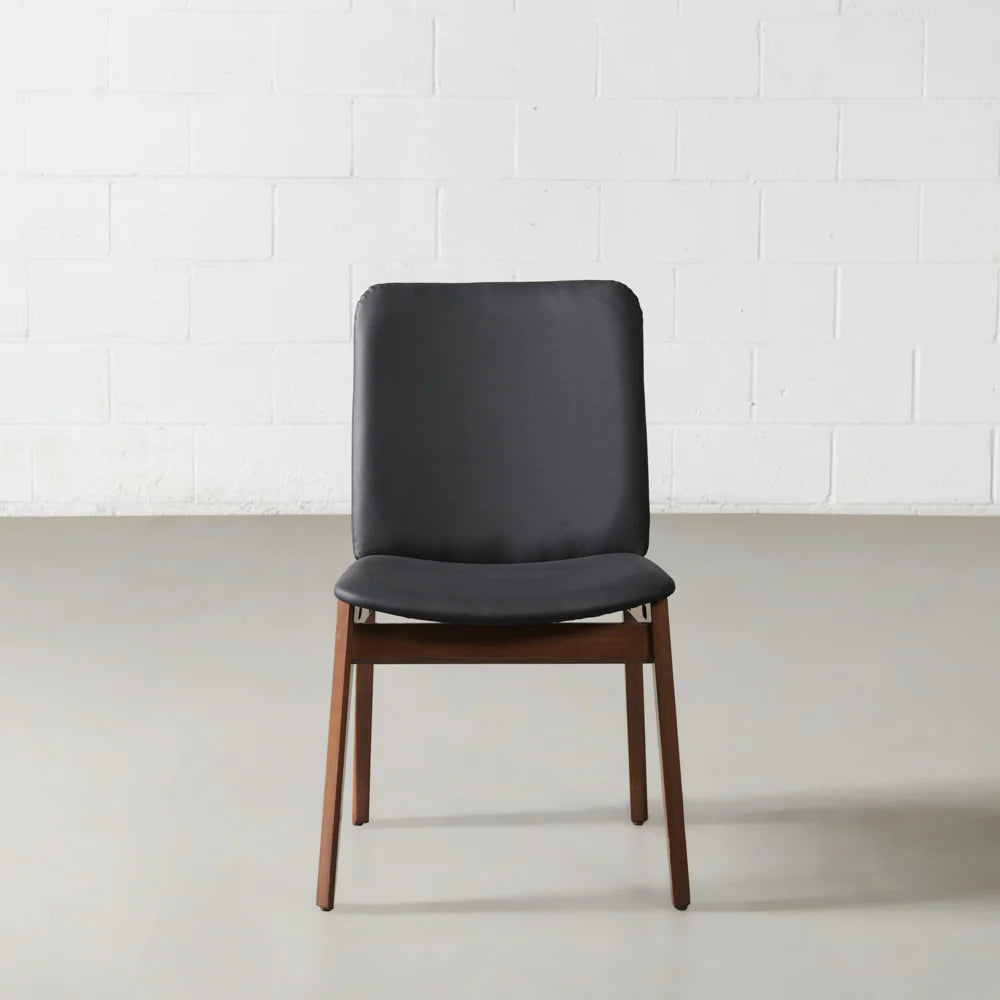 HARRIS - Black Leather Dining Chair