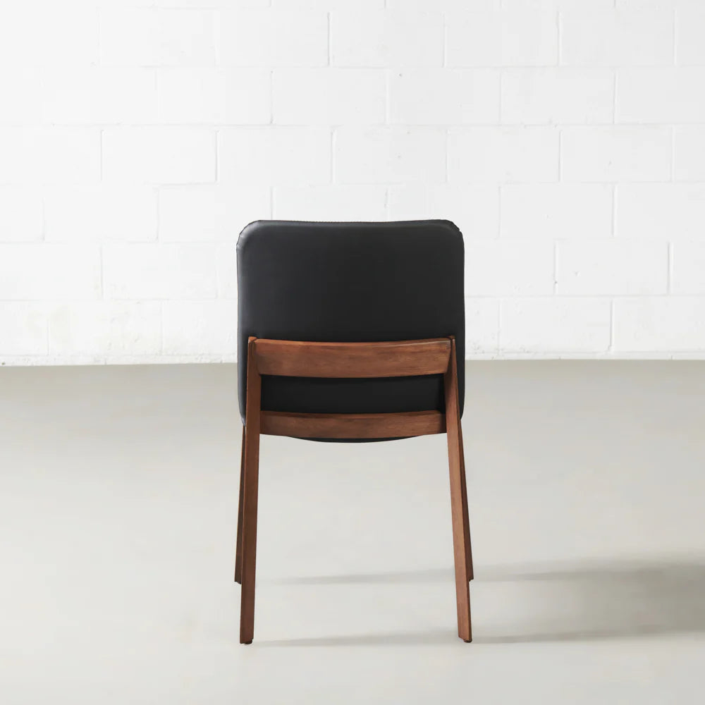 HARRIS - Black Leather Dining Chair