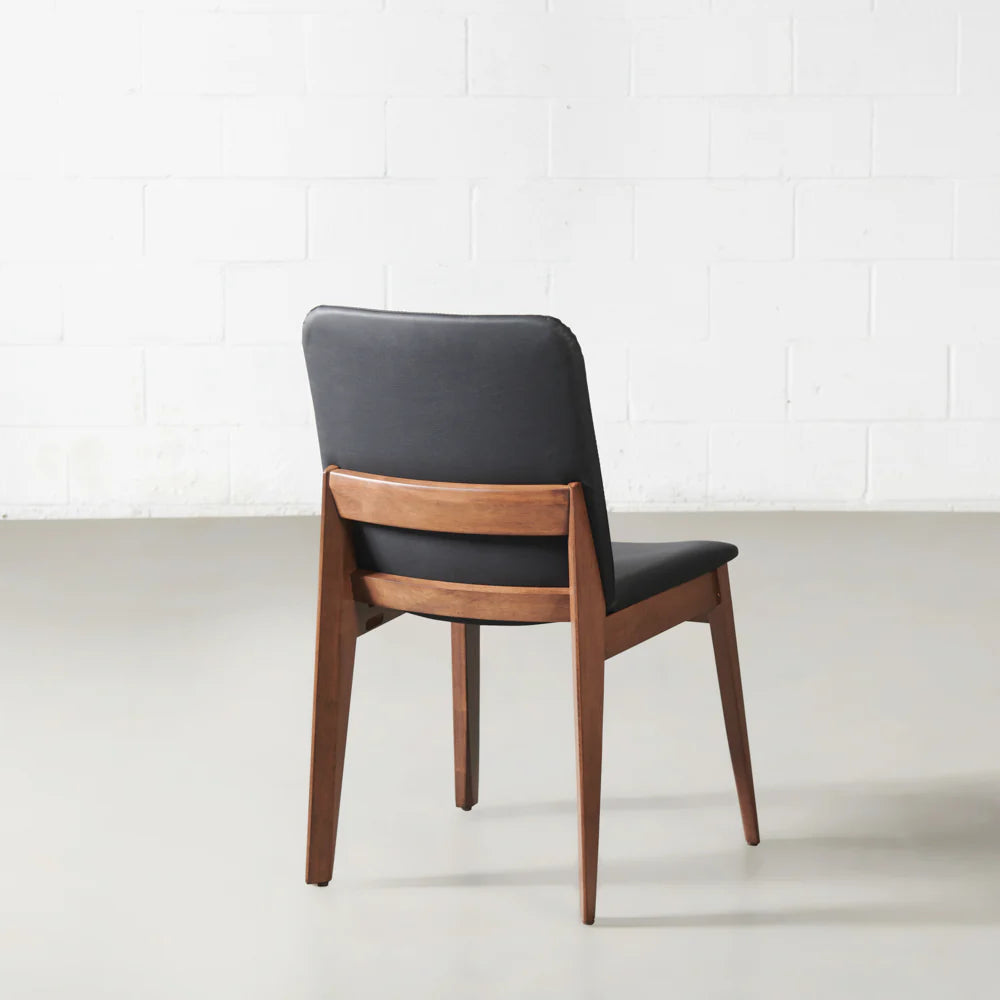 HARRIS - Black Leather Dining Chair