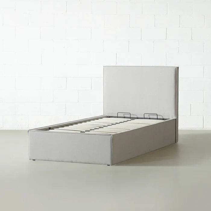 DREAM - Light Grey Fabric Bed with Storage (Twin)