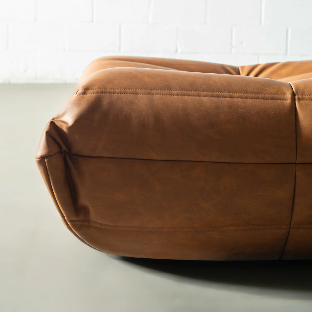 KABINE - Brown Vegan Leather Ottoman