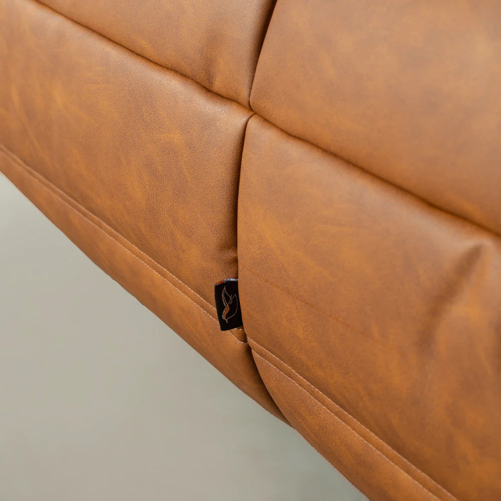 KABINE - Brown Vegan Leather Ottoman