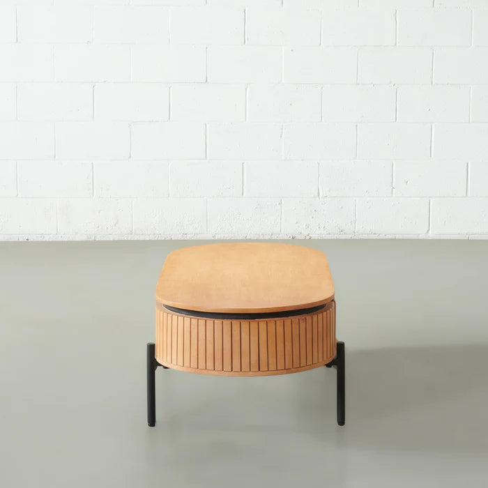 COPENHAGEN - Fluted Solid Mango Wood Coffee Table