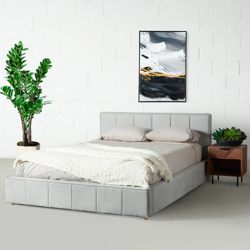 VENICE - Grey Fabric Bed