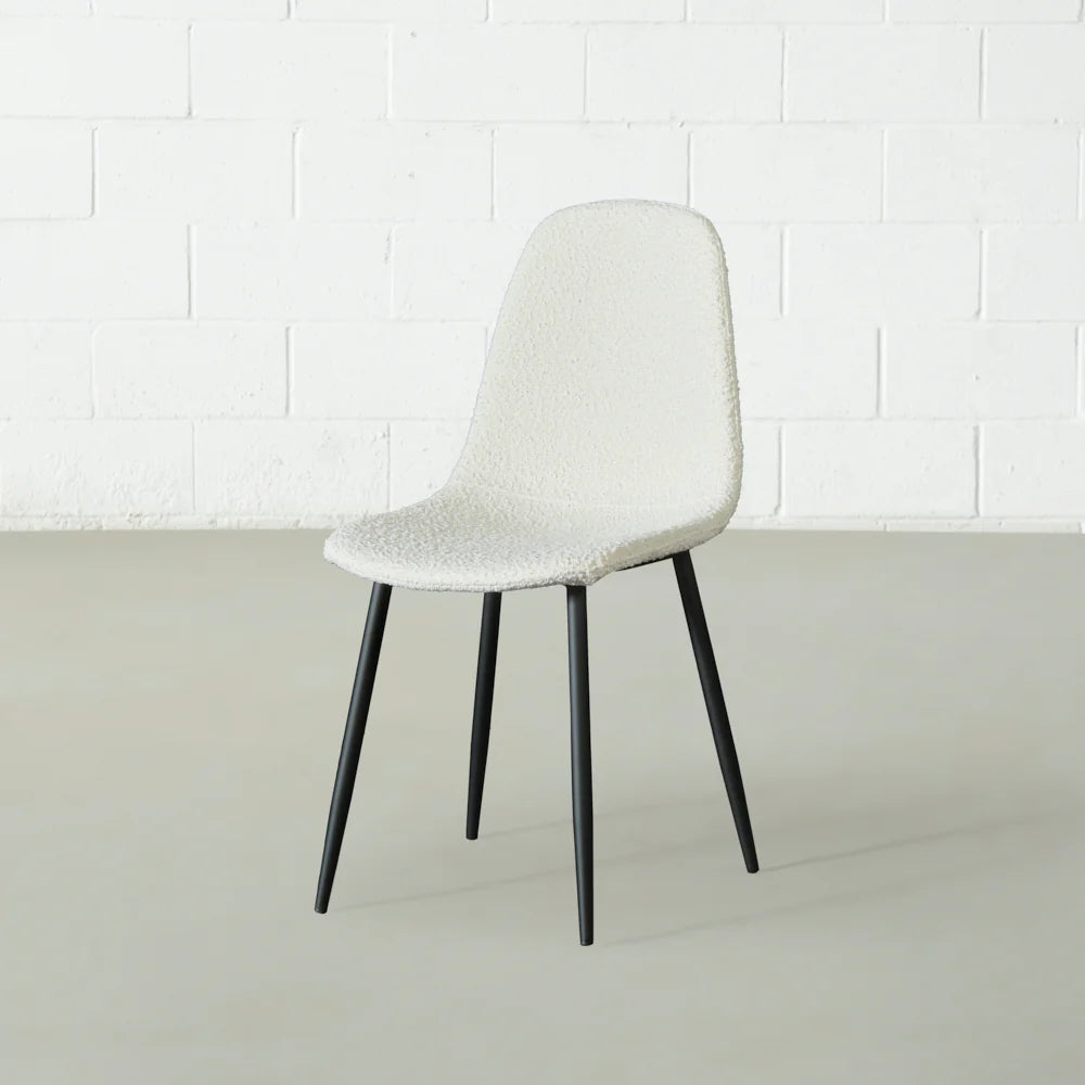 MILAN - Cream Boucle Dining Chair