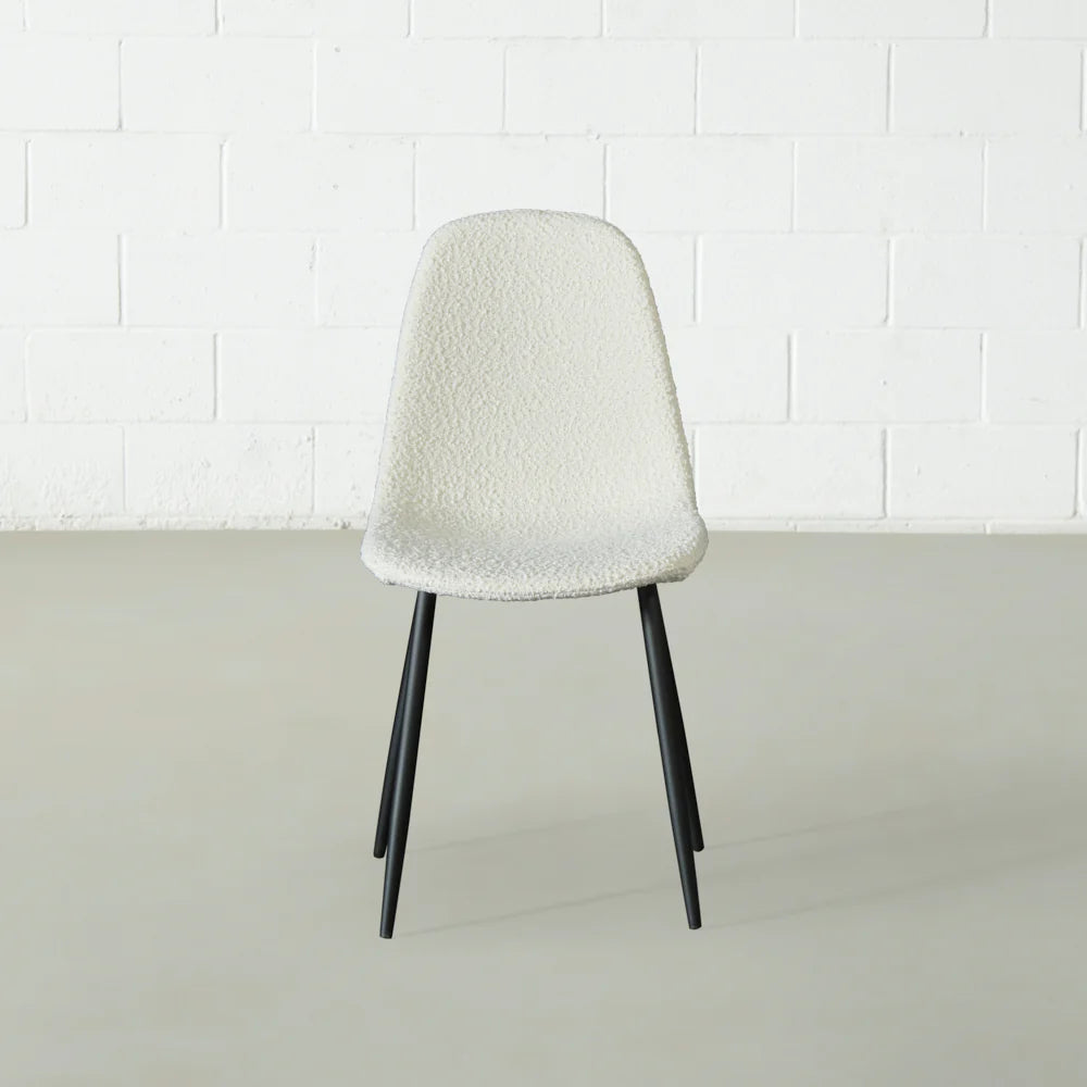 MILAN - Cream Boucle Dining Chair