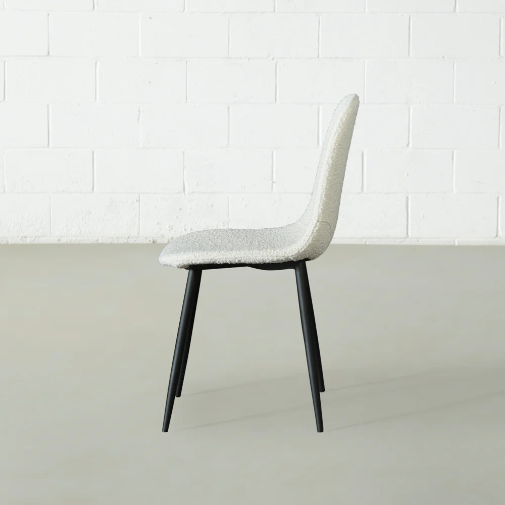 MILAN - Cream Boucle Dining Chair