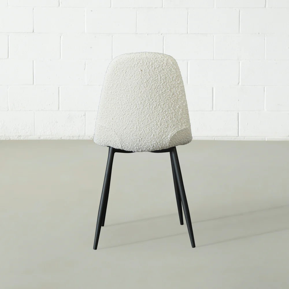 MILAN - Cream Boucle Dining Chair