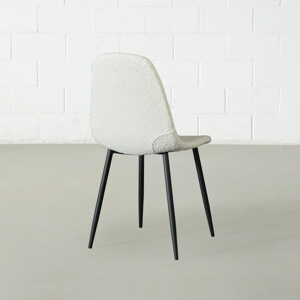 MILAN - Cream Boucle Dining Chair