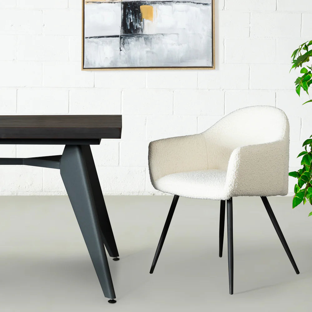 MILAN - Cream Boucle Armchair