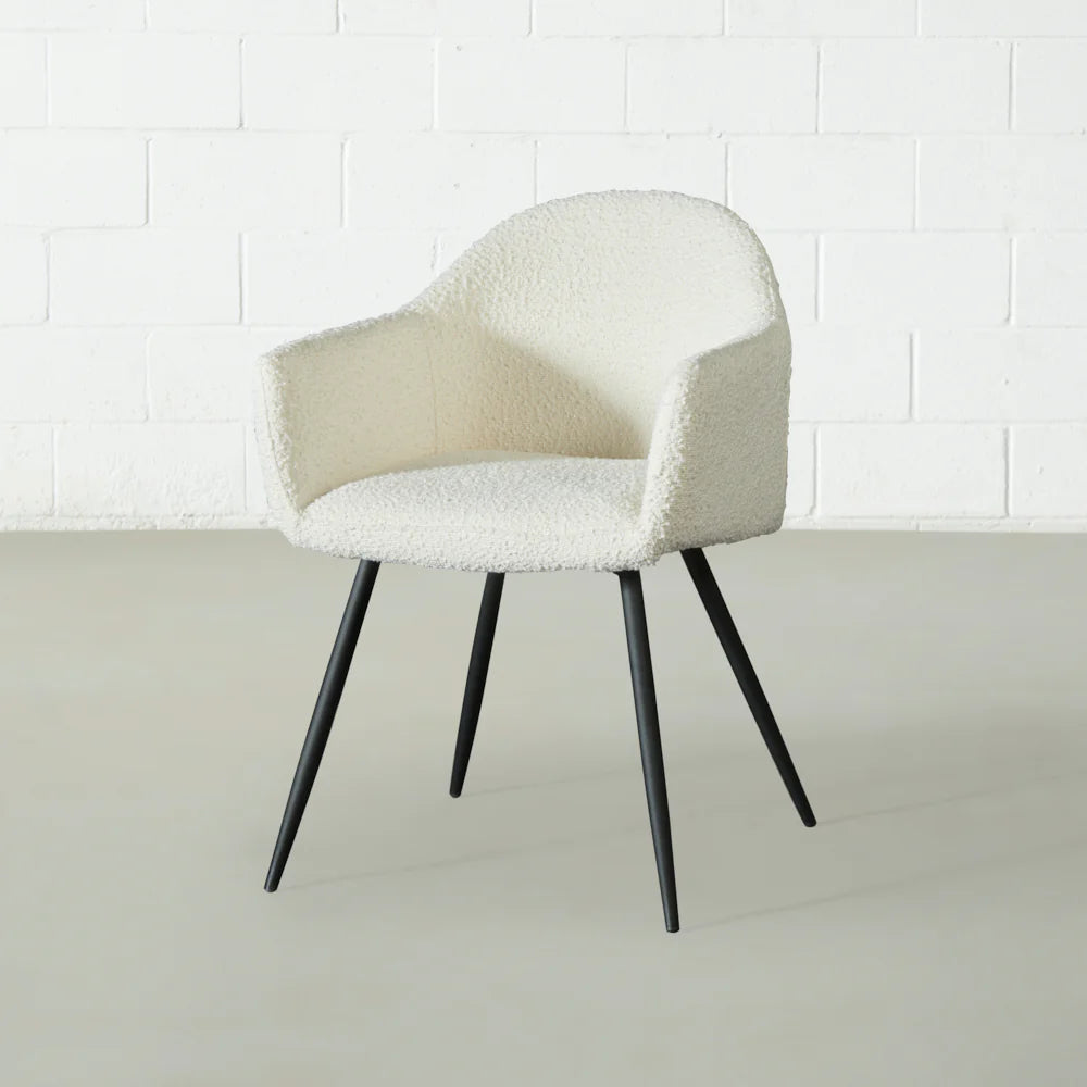 MILAN - Cream Boucle Armchair