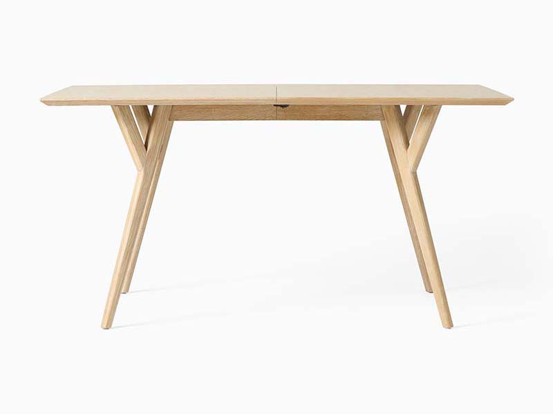 Expandable and Elegant Ash Wooden Dining Table Sustainably Living Room Dining Table