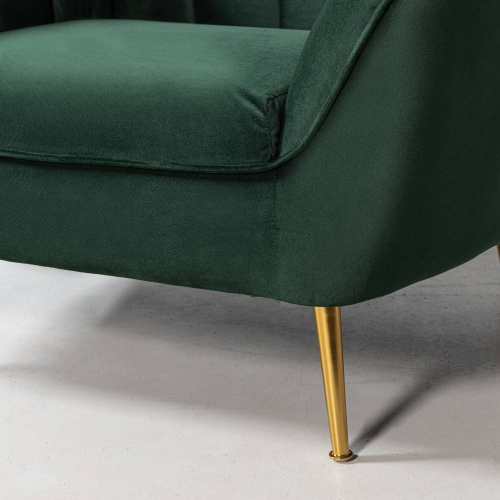 AUDREY - Green Velvet Chair