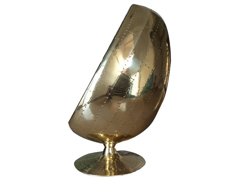 Egg Pod Chair,  Aviation Chair, Egg Chair, Aviator Chair, Brass Golden Chair, Leisure Chair, Modern Chair