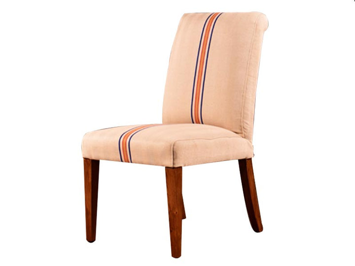 Fabric Wood Legs Dining Chair,Wood Leg+ High Density Foam+ Linen Fabric