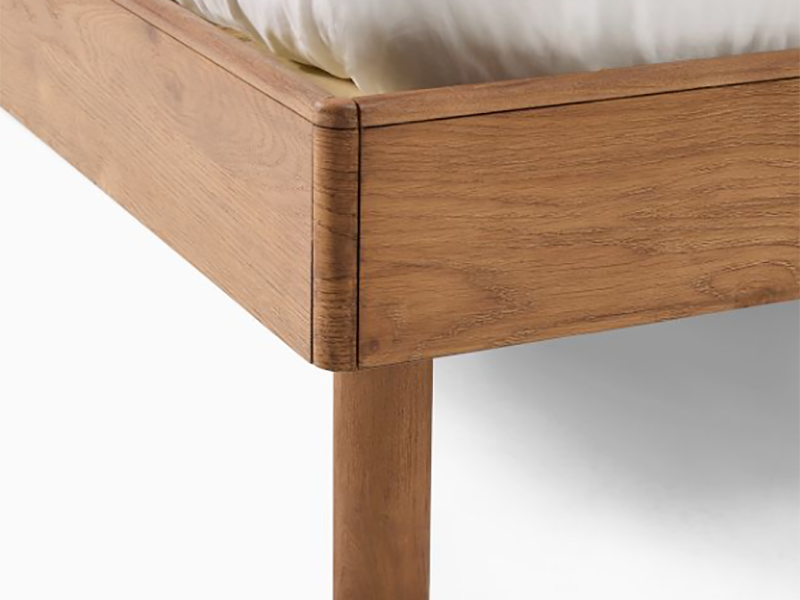Miles Wood & Upholstered Bed