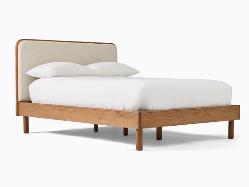 Miles Wood & Upholstered Bed