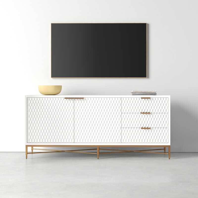 Bright White Edgar TV Stand