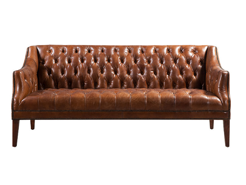 Vintage Leather Chesterfield Sofa Couch