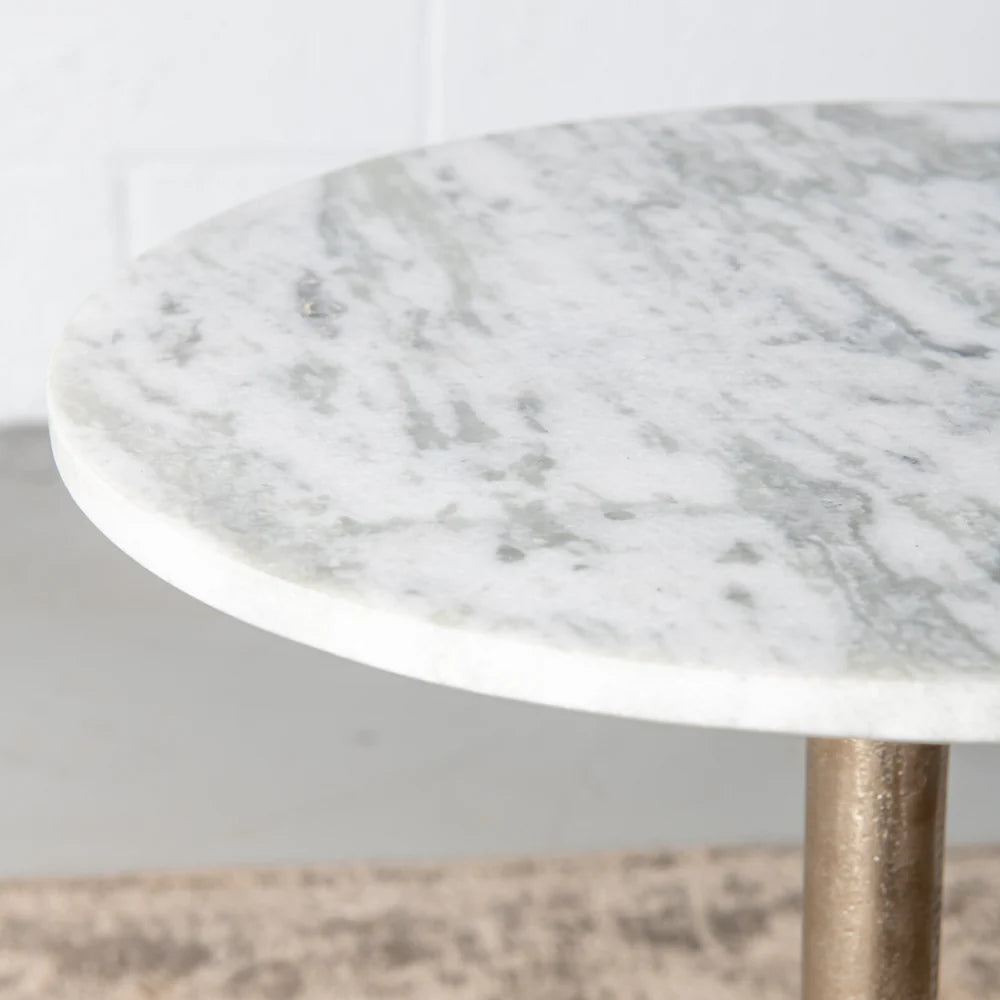 NUBIA - Side Table With Aluminum Base