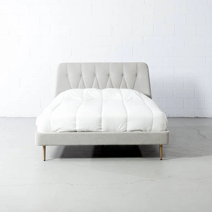 CLARA - Light Grey Fabric Bed - FINAL SALE