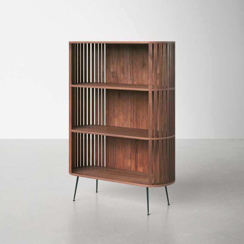 Brown Milan Solid Wood Standard Bookcase