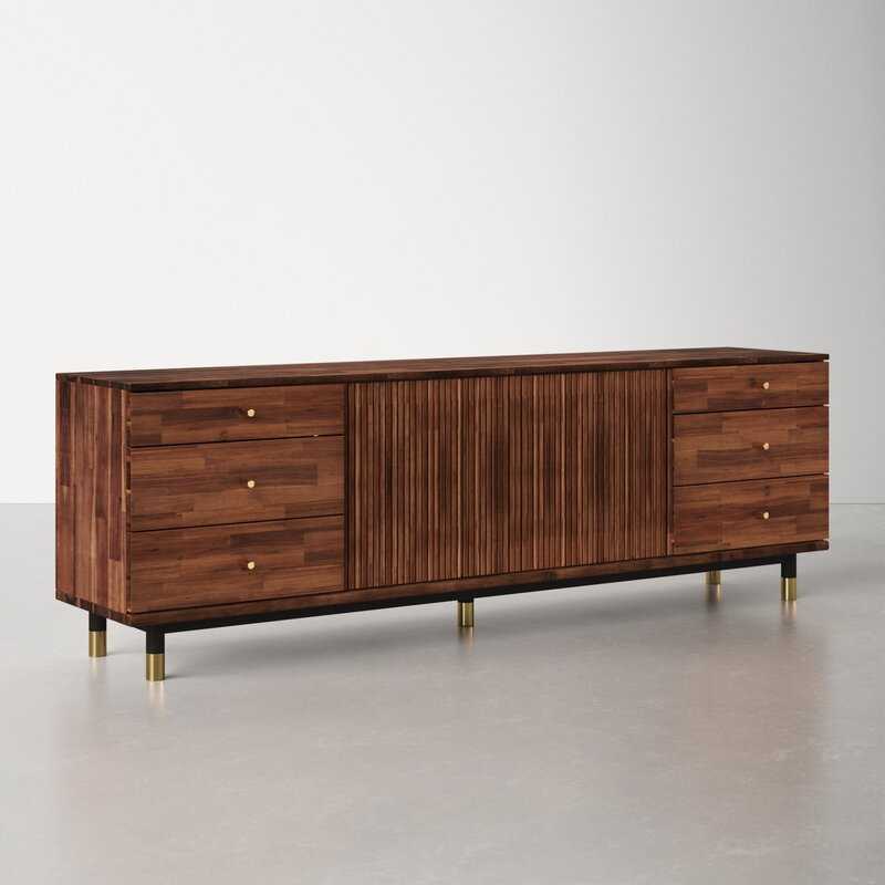 Caiden Acacia Solid Wood TV Stand