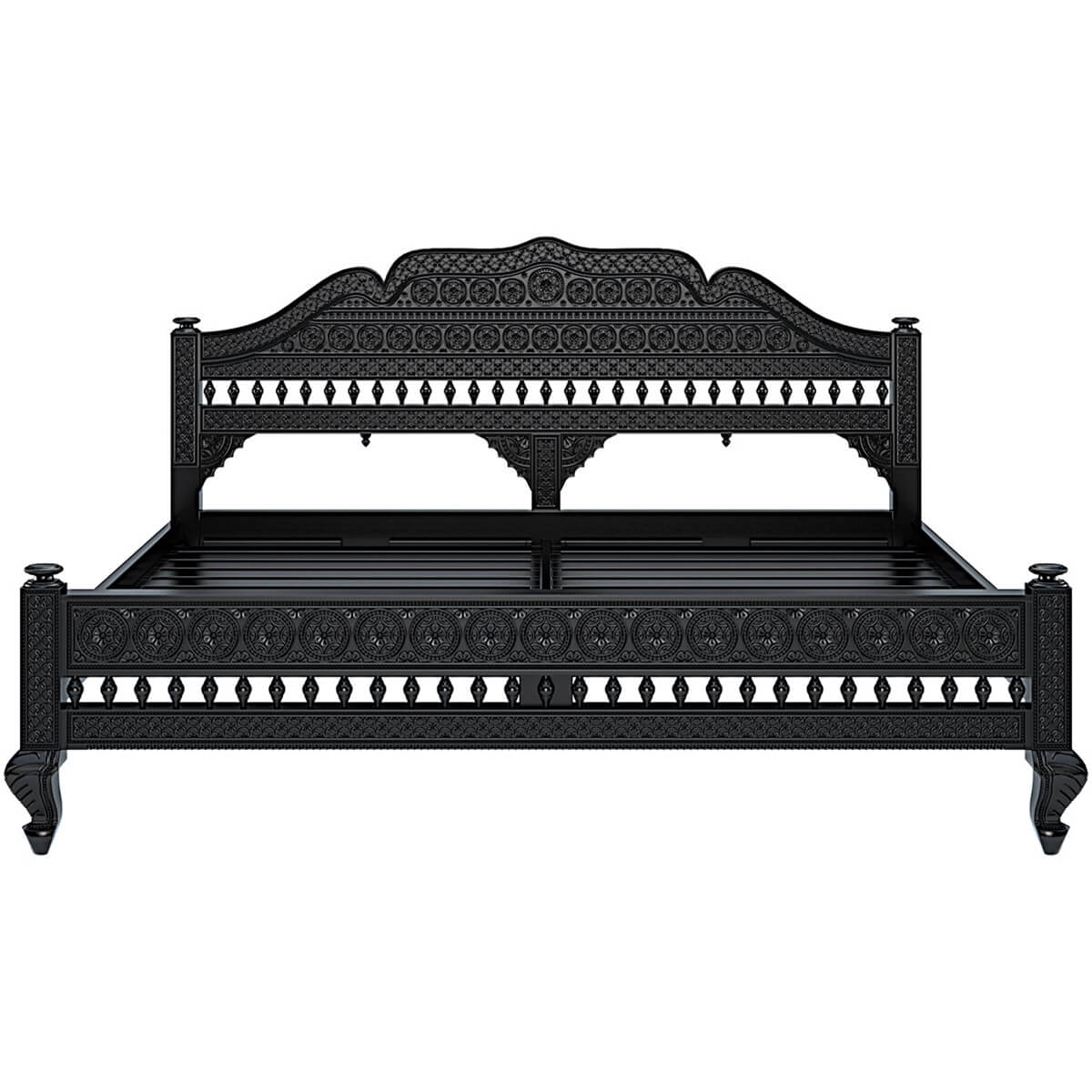 Trenton Solid Teak Wood Platform Bed