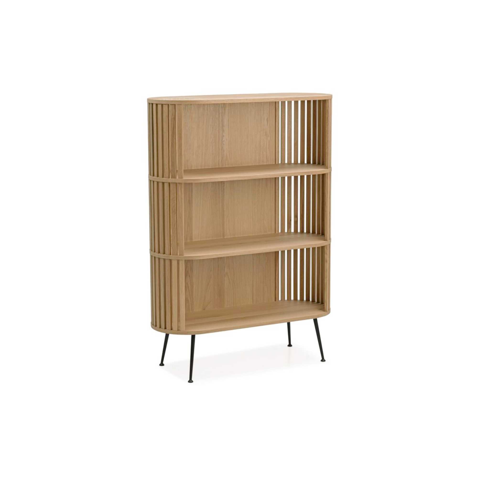 Brown Milan Solid Wood Standard Bookcase