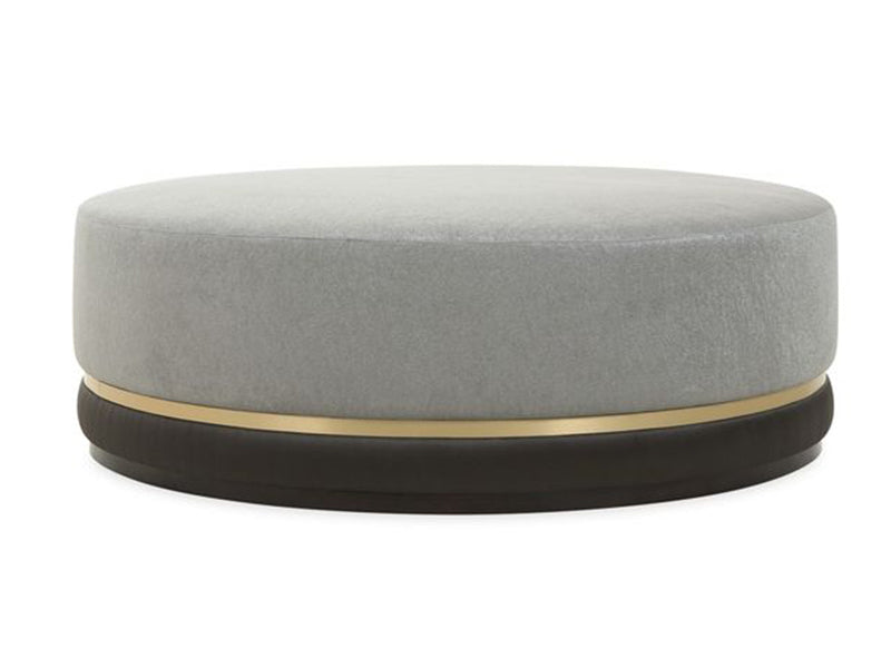 Italian Handmade Luxury Living Room Furniture Velvet Ottoman Lounge Pouf Chair With Ottoman
