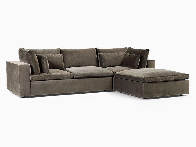 Harmony 3-Piece Ottoman Linen Sectional Couch Sofa Sectional Custom Size Sectional Couch Sofa