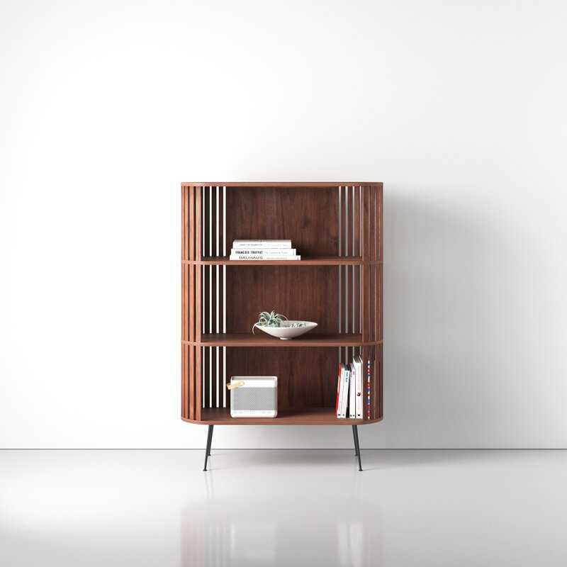 Brown Milan Solid Wood Standard Bookcase