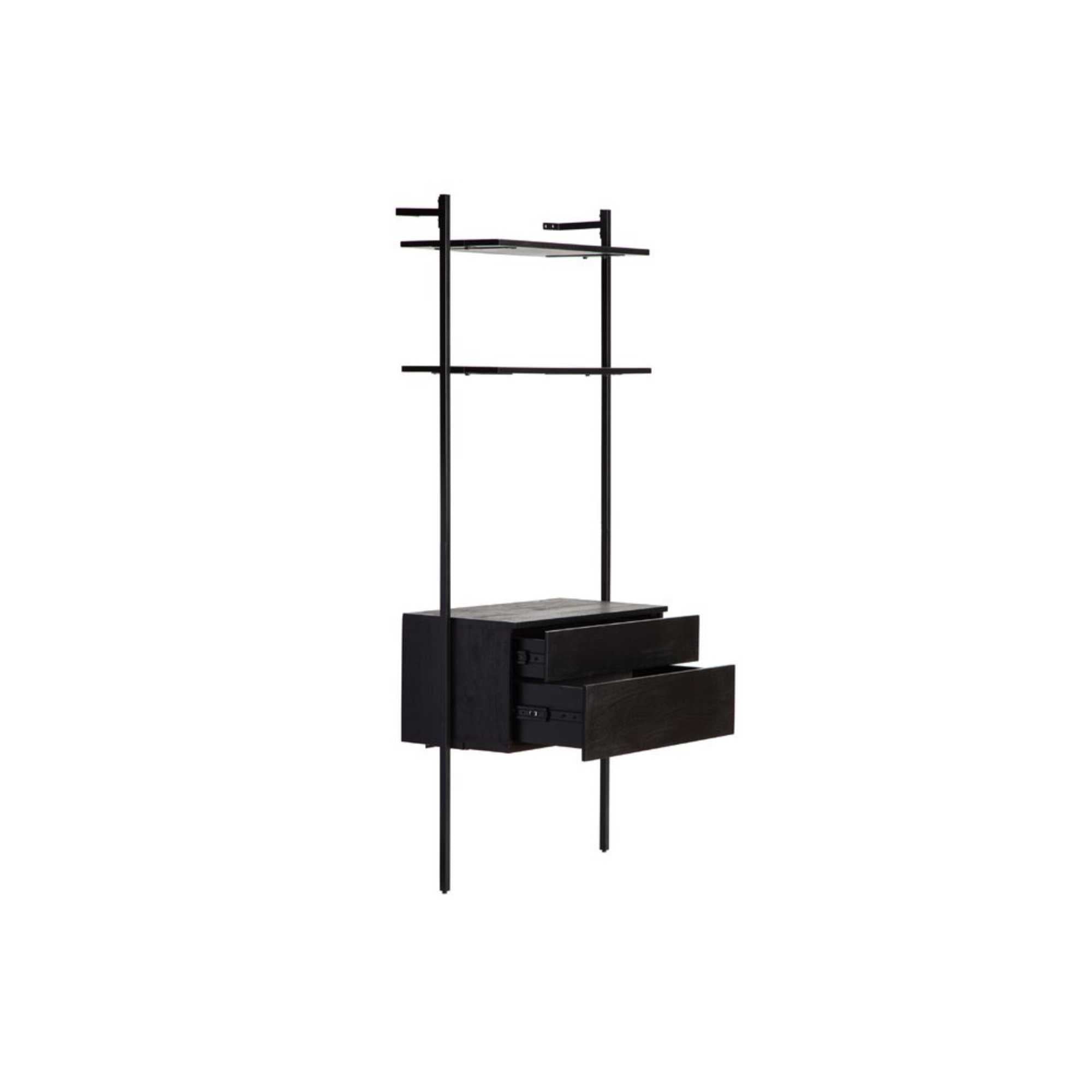 Black Sergio Ladder Bookcase