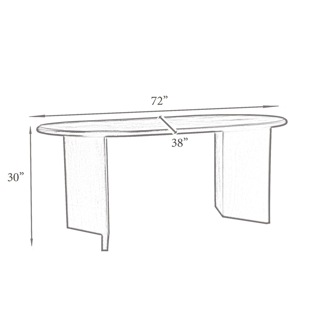 Byron 72'' Oval Dining Table