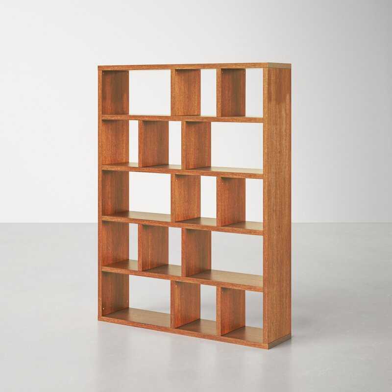 Walnut Archie Geometric Bookcase