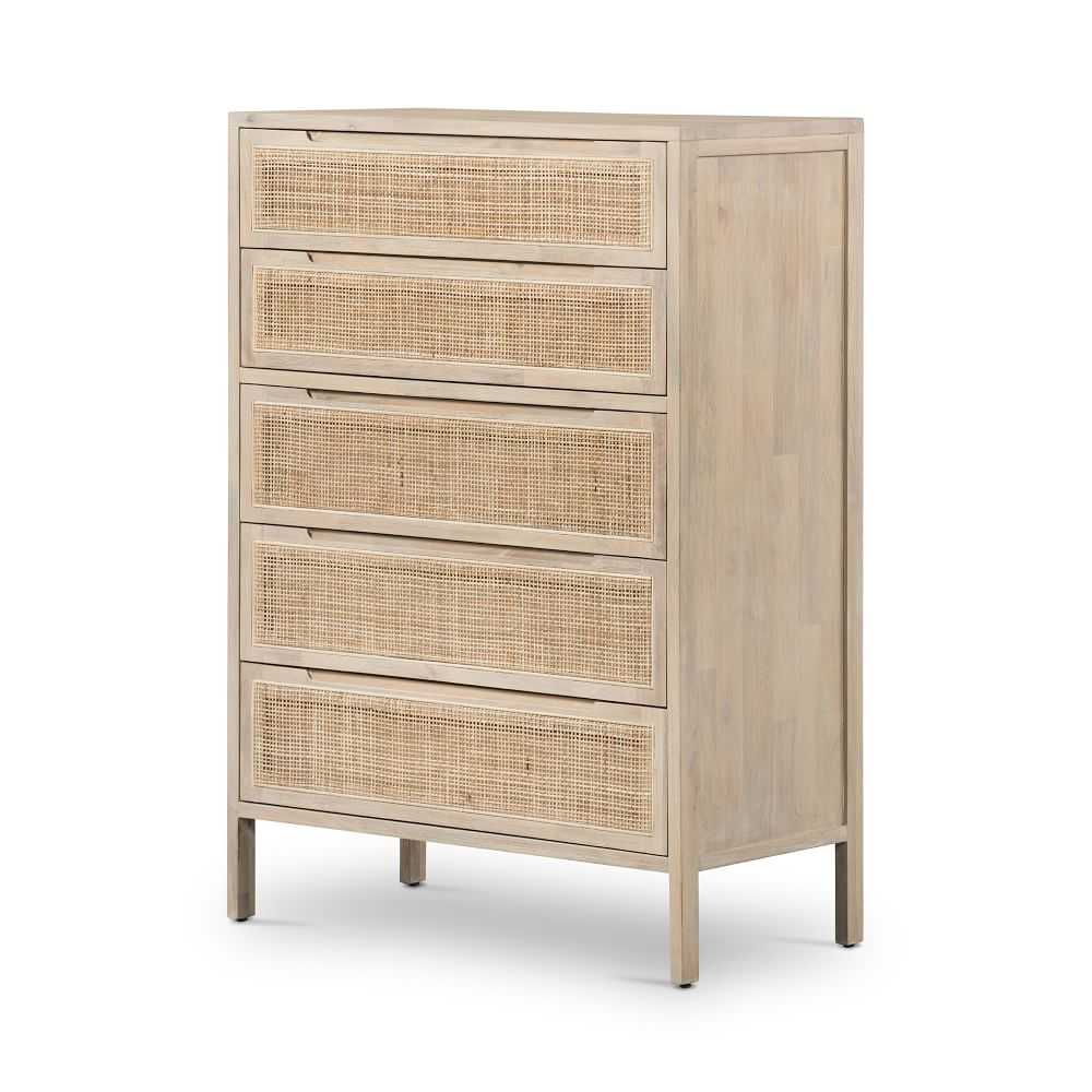Natural Diego Rattan 5-Drawer Dresser