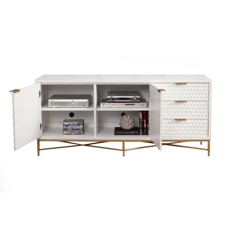 Bright White Edgar TV Stand