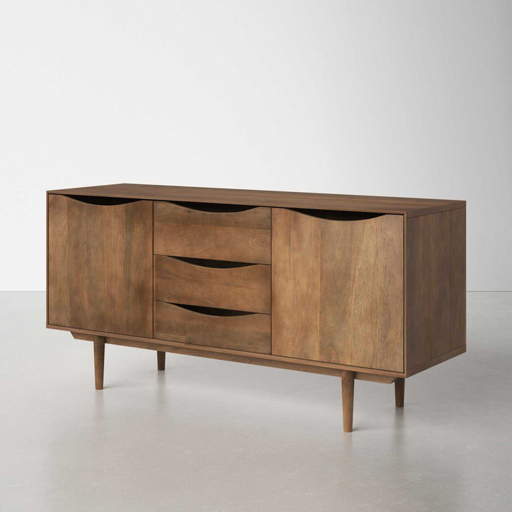 Walnut Hayes Solid Mango Wood Credenza