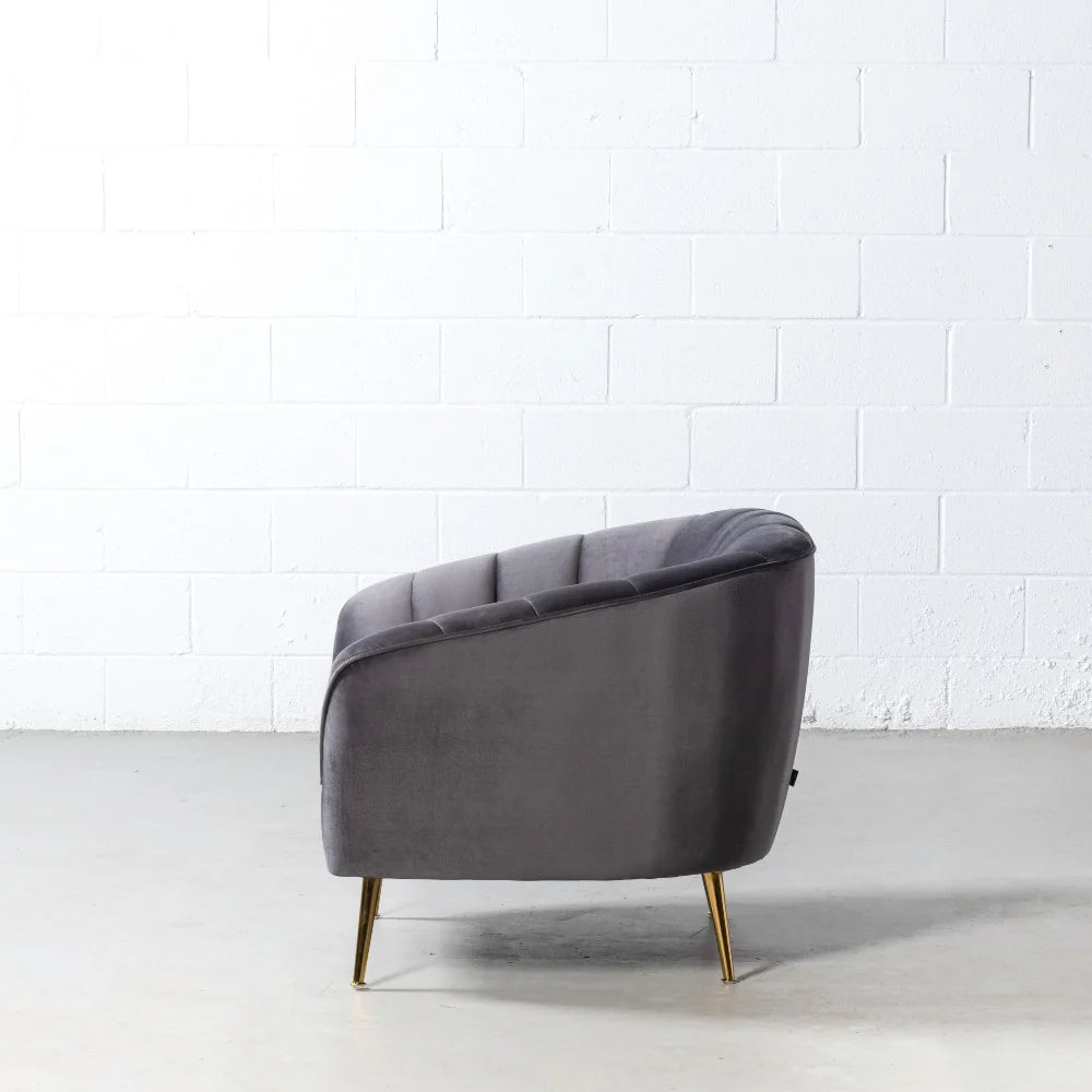 AUDREY - Grey Fabric Chair